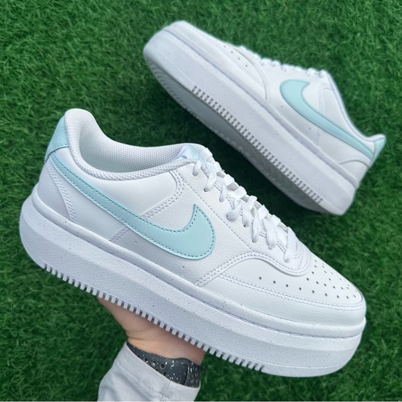 Nike Court Vision Alta White / Glacier Blue - Picture 3 of 14